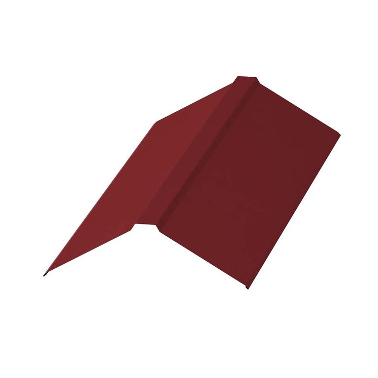 Планка конька плоского (ПЭ-01-3011-0,45) коричнево-красный