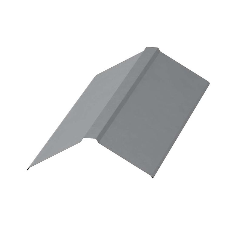 Планка конька плоского (ПЭ-01-7004-0,45)сигнально-серый