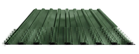 Профилированный лист МП-20х1100 R (ПЭ-01-6005-0,45) зелёный мох