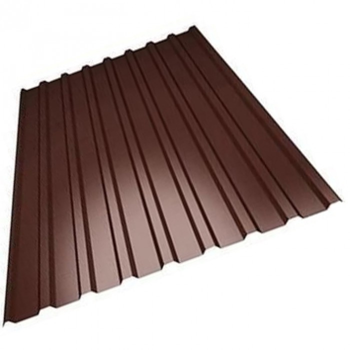 Профилированный лист МП-20х1100 R (ПЭ-01-8017-0,4) шоколадно-коричневый